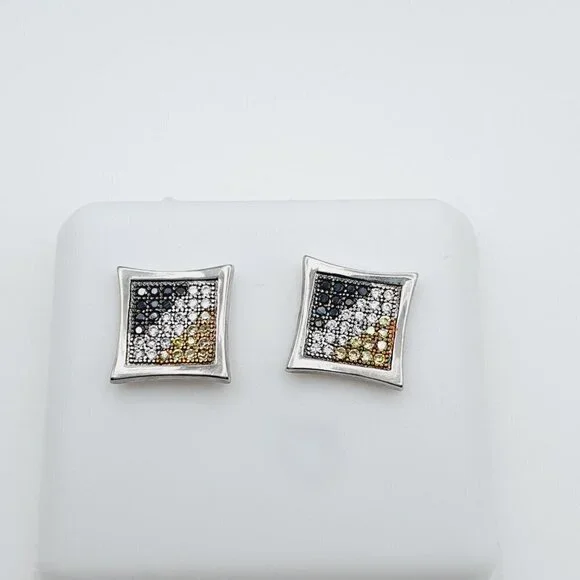 925 Sterling Silver Plated CZ Earrings, EVBRS688